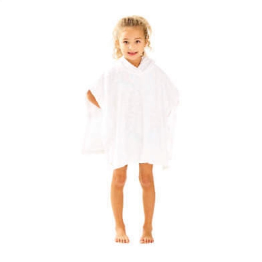 EUC Lilly Pulitzer girls Lyra Cover Up Resort White too Much Bubbly Jacquard 4-5